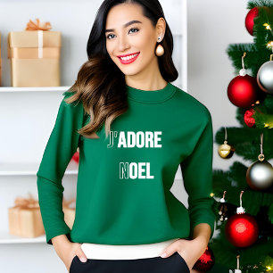T-shirt Typographie moderne J'adore Noel Love Christmas
