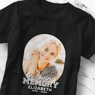 T-shirt Typographie moderne simple Memorial Photo personna