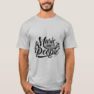 T-shirt Typographie Music Connect People
