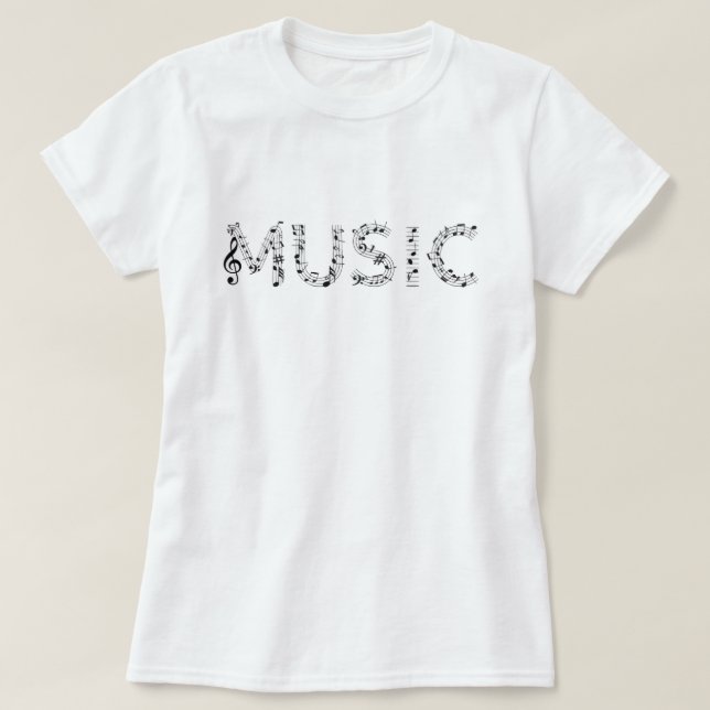 T-shirt Typographie musicale (Design devant)
