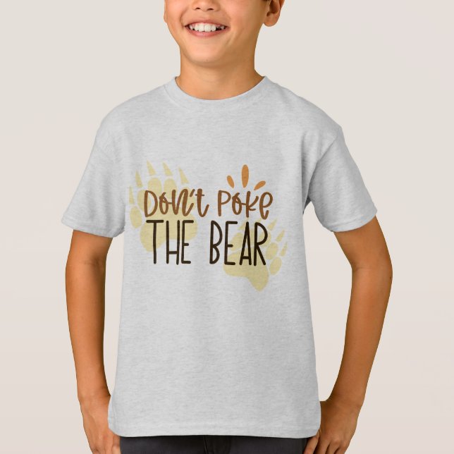 T-shirt Typographie Ne Touchez Pas L'Ours (Devant)