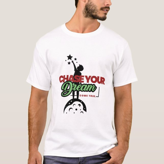 T-shirt typographie noire verte (Devant)