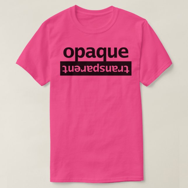 T-shirt Typographie opaque transparent (Design devant)