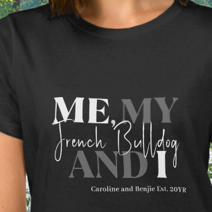 T-shirt Typographie Personnalisée Propriétaire de Chien Ch