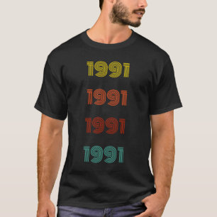 T-shirt Typographie rétro année 1991