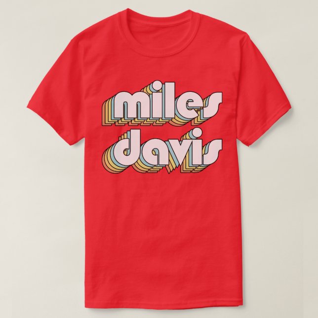 T-shirt Typographie rétro de Miles Davis Style décliné (Design devant)