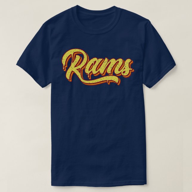 T-shirt Typographie Rétro Rams (Design devant)
