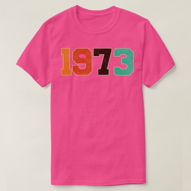 T-shirt Typographie Retro Vintage 1973 (Design devant)