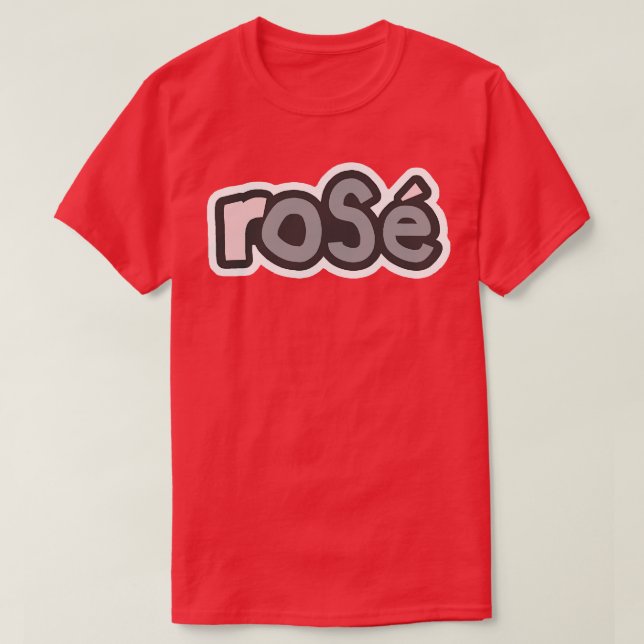 T-shirt Typographie Rose des années 80 (Design devant)