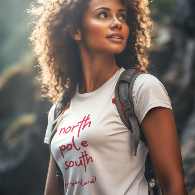 T-shirt Typographie rouge Police Groenland Pôle Nord Sud (Créateur téléchargé)
