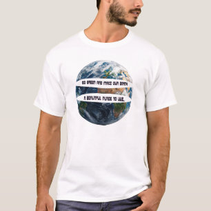 T-shirt Typographie Sauver la Terre Verte Éco-responsable