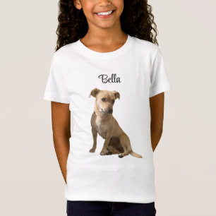 T-Shirt Typographie simple Personnalisée Image de chien pe