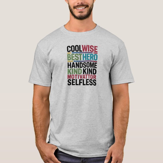 T-shirt Typographie simple pour la fête des pères (Devant)