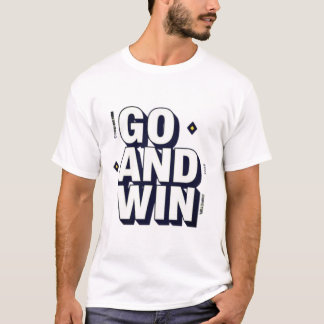 T-shirt Typographie sportive « ALLEZ ET GAGNEZ » motivante