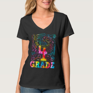 T-shirt Typographie Tie Dye Quatrième année 1er jour d'éco
