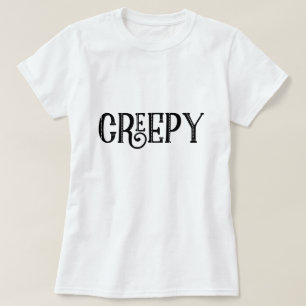 T-SHIRT TYPOGRAPHIE VINTAGE FANTAISISTE NOIR BLANC CRÉPUSC