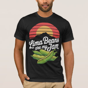 T-shirt Typographie Vintage Les haricots de Lima sont ma p