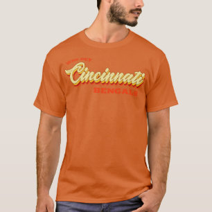 T-shirt Typographie Vintage rétro Qui Devient Cincinnati