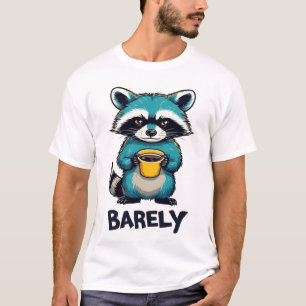 T-shirt typographique à motif de raton laveur drôl