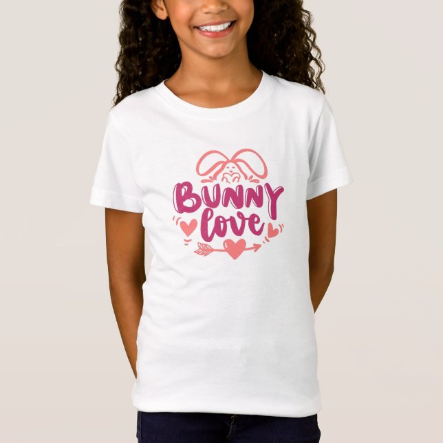 T-shirt typographique avec citation de Pâques rose (Devant)
