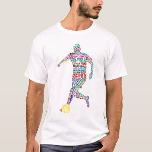 T-shirt typographique de footballeur