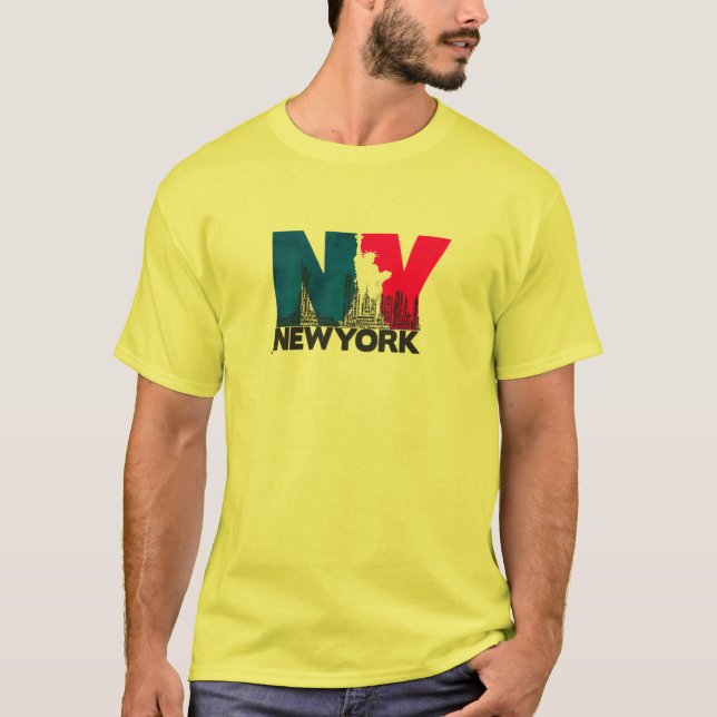T-shirt typographique New York (Devant)