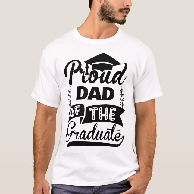 T-shirt typographique pour papa fier de la promoti (Devant)