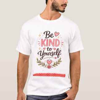 T-shirt typographique « Soyez gentil avec vous-mêm