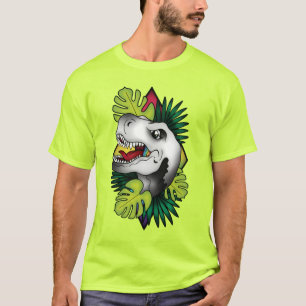 T-shirt Tyranicorn Silver Dino - Neon