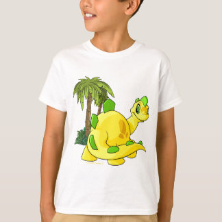 T-shirt Tyrannian Chomby jaune regardant fixement