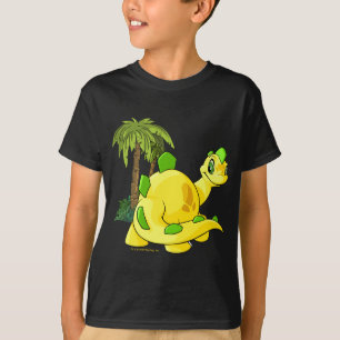 T-shirt Tyrannian Chomby jaune regardant fixement
