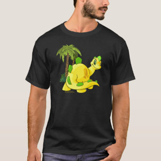 T-shirt Tyrannian Chomby jaune regardant fixement