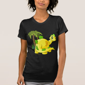 T-shirt Tyrannian Chomby jaune regardant fixement