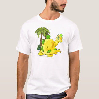 T-shirt Tyrannian Chomby jaune regardant fixement