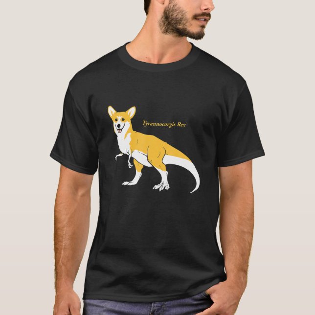 T-shirt Tyrannocorgis Rex Funny Corgi Dinosaur Roi De Coup (Devant)