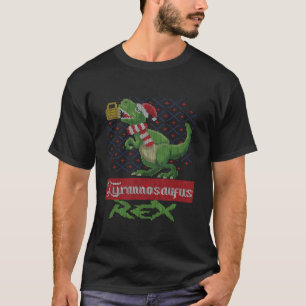 T-shirt Tyrannosaufus T Rex Bière Dynosaurier Laid Christm
