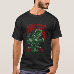 T-shirt Tyrannosaure Flex Drôle Mignon Gym et Fitness Dino