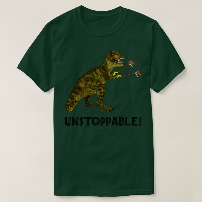 T-shirt Tyrannosaurus Rex avec Grabbers est UnStoppable TS (Design devant)