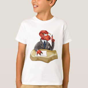 T-shirt Tyrannosaurus Rex Boss Assis À Un Bureau. 2