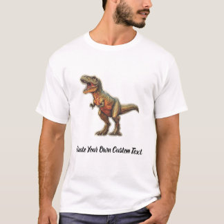 T-shirt Tyrannosaurus rex Dino Créez votre propre texte pe