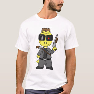 T-shirt Tyrannosaurus Rex Habillé Comme Terminator.