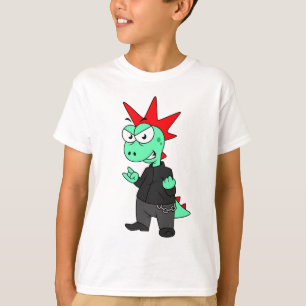 T-shirt Tyrannosaurus Rex Habillé Comme Un Punk.