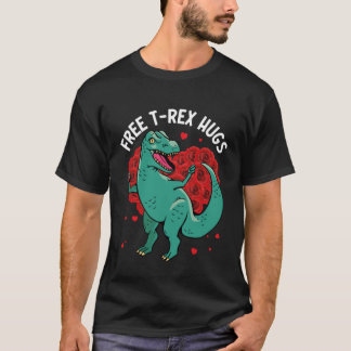 T-shirt Tyrannosaurus Rex Valentine's Dinosaur Boy Girl Di