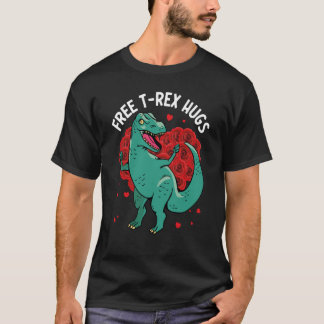 T-shirt Tyrannosaurus Rex Valentine's Dinosaur Boy Girl Di