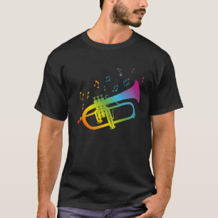T-shirt u201CRainbow Flugelhornu201D musiciens gays LGBTQ+