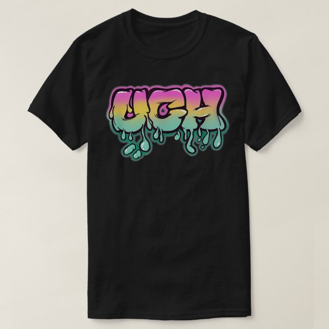 T-shirt u201CUghu201D Drippy Déplaisant Pastel Goth (Design devant)