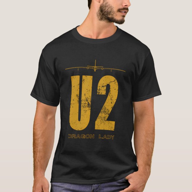 T-shirt U-2 Dragon Lady Spy Plane (Devant)