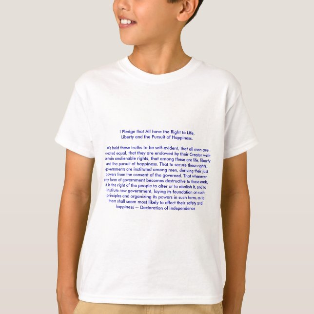 T-shirt ! ! U Créer une déclaration d'indépendance (Devant)
