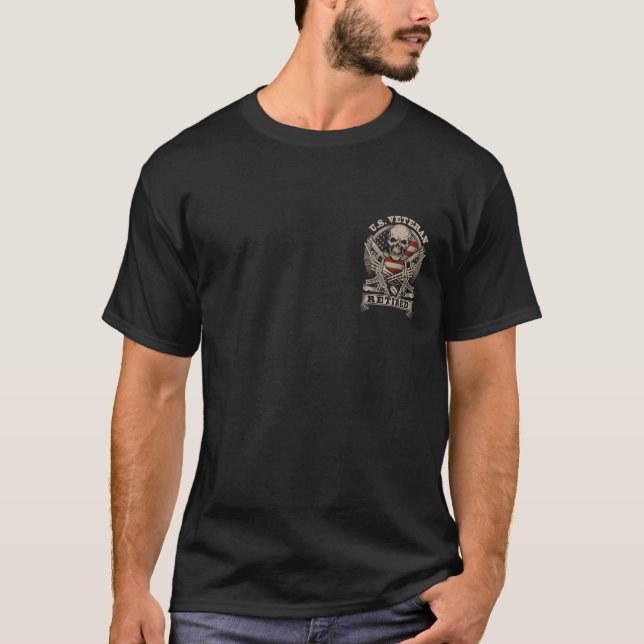 T-shirt U.S. 10tshirts.com retiré par vétéran militaire (Devant)