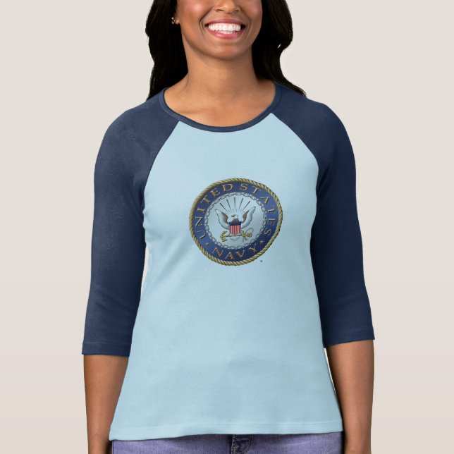 T-shirt U.S. Bella des femmes de marine+Toile (Devant)